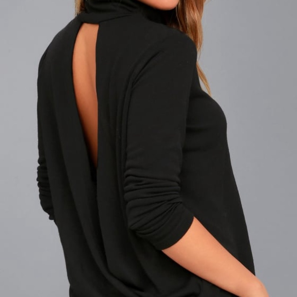 Essential Style Backless Mock Neck
